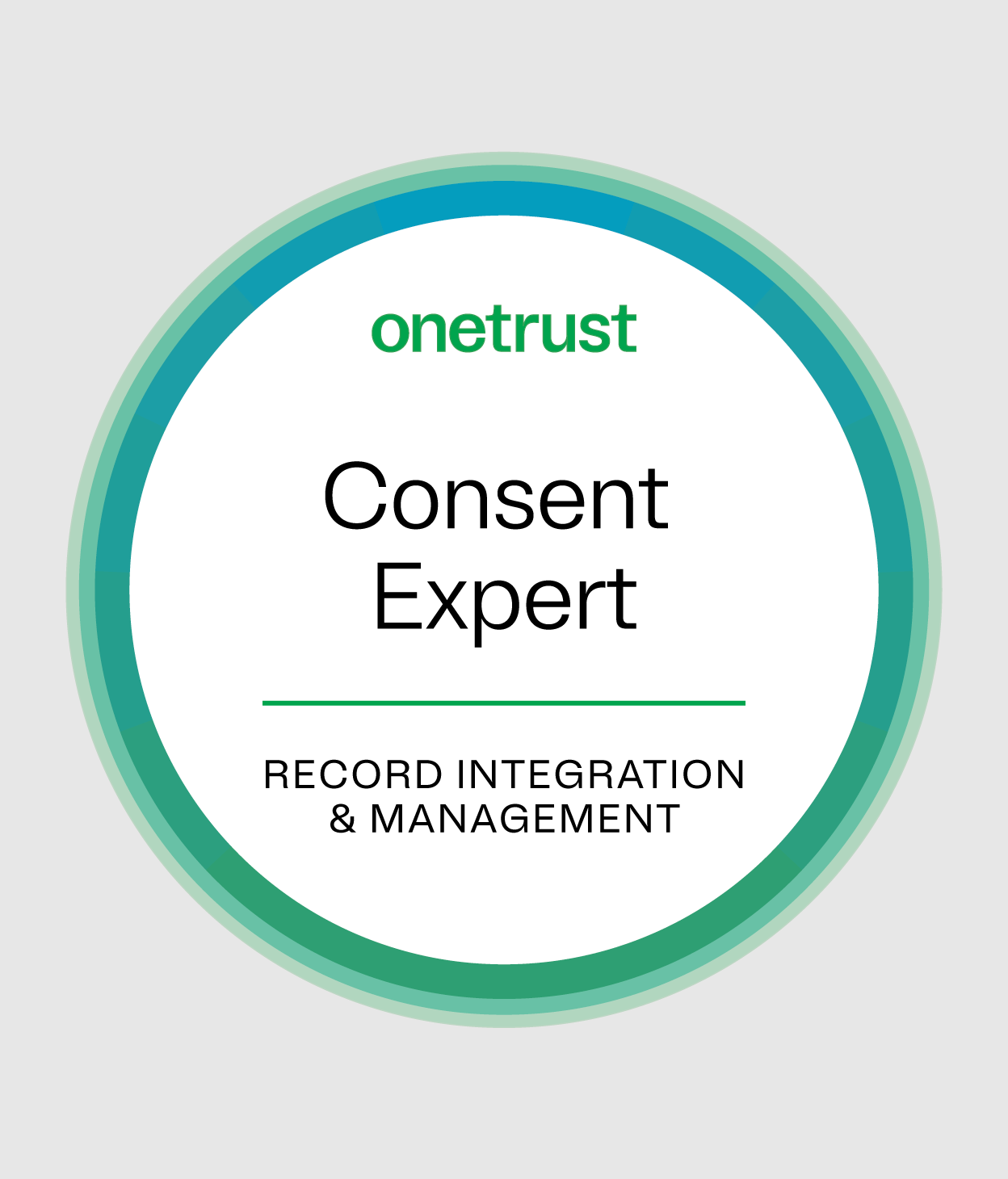 Circle icon that reads "OneTrust Consent Expert: Record Integration & Management"