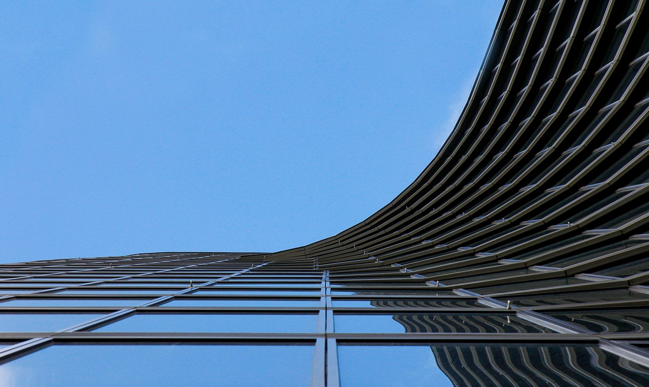 Low angle photo of an office building