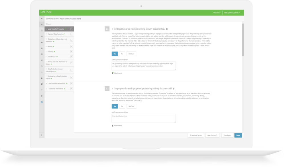 GDPR Readiness Assessment