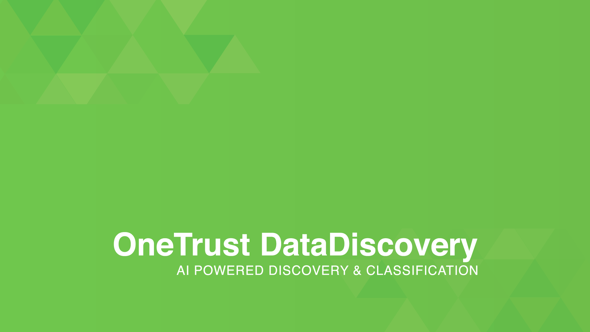 OneTrust DataDiscovery: AI-Driven Discovery & Classification | OneTrust